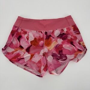 Athleta Printed Run With It 4.5" Shorts Gym Running Women's Size Medium Pink